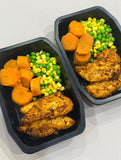 Portuguese Chicken Tenders with Peas, Corn and Sweet Potato